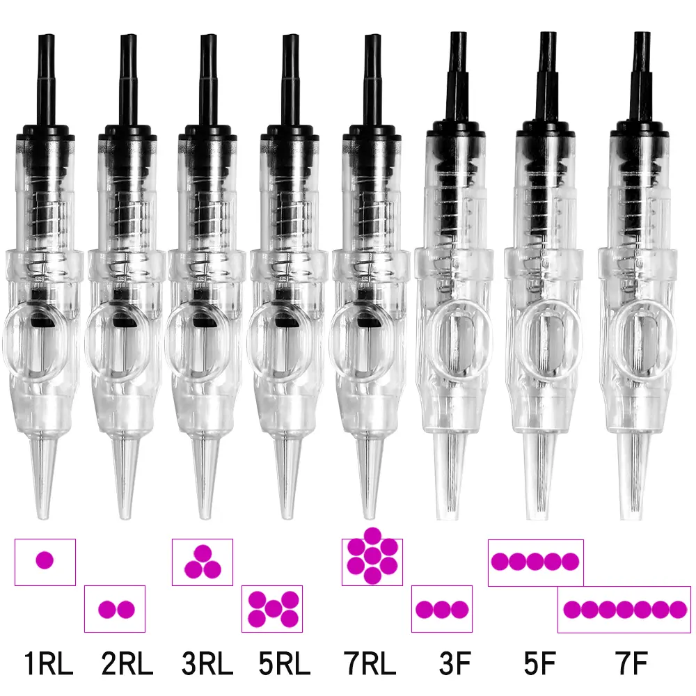 20pcs Tattoo Cartridges Needles Sterilized Permanent 0.30MM PMU Pen Makeup Eyebrow Eyeliner Lip Microblading Machines Supplies