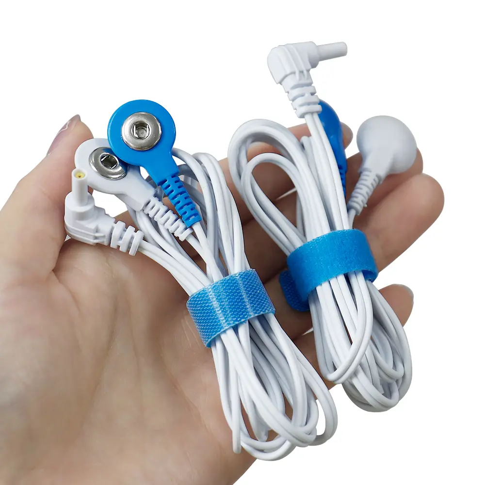 Electrode Lead Wires TENS Conductive Plug 2/3.5mm for Ems Massage Electrode Pad Standard Pin Digital Tens Machine Replacement