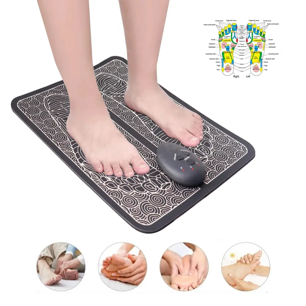 EMS Electric Foot Massager Mat Foot Muscle Stimulation Leg Foot Massager Pad EMS Pulse Acupunctur Mat Healthcare Foot Relaxing