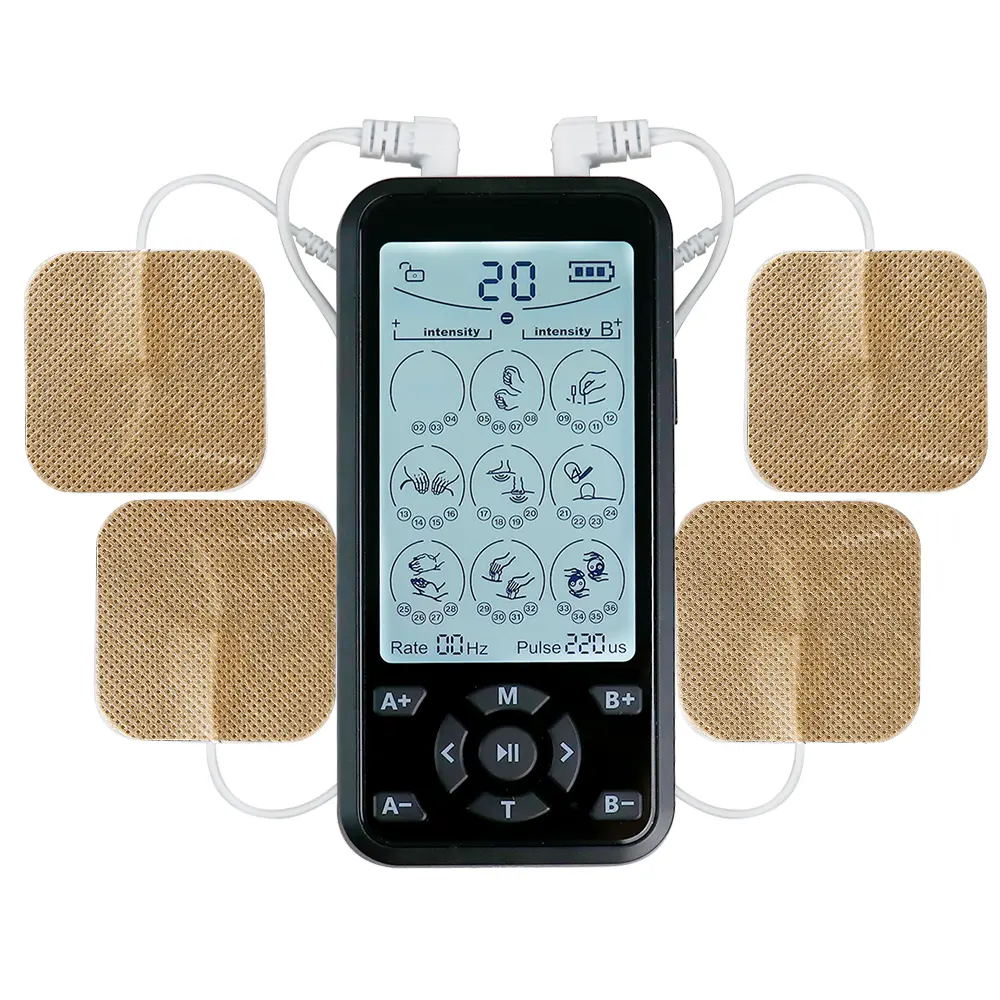 EMS Pulse Electric Muscle Stimulator Back Neck Body Massager Tens Acupuncture Meridian Physiotherapy Digital Massage Machine