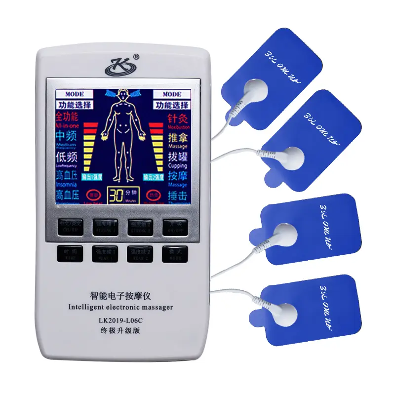 Physiotherapy Tens Muscle Stimulator 8 Modes EMS Acupuncture Pulse LCD Screen Body Massage Digital Therapy Slimming Machine