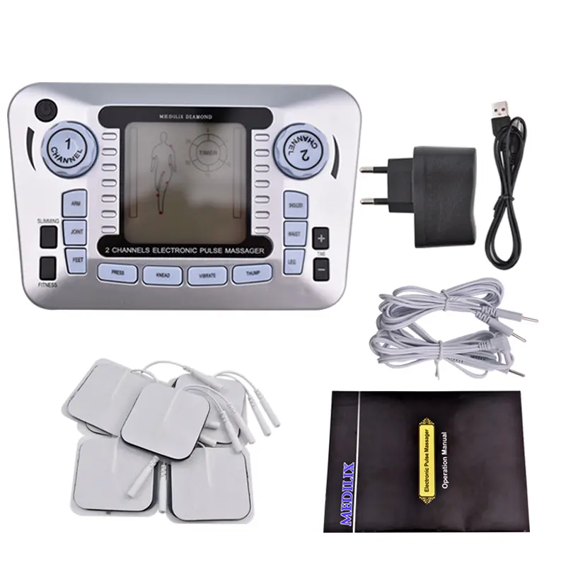 Physiotherapy Tens Equipment for Body Back Massager Eletric Muscle Stimulator Recover EMS Tens Machine Massage Tools Health Care