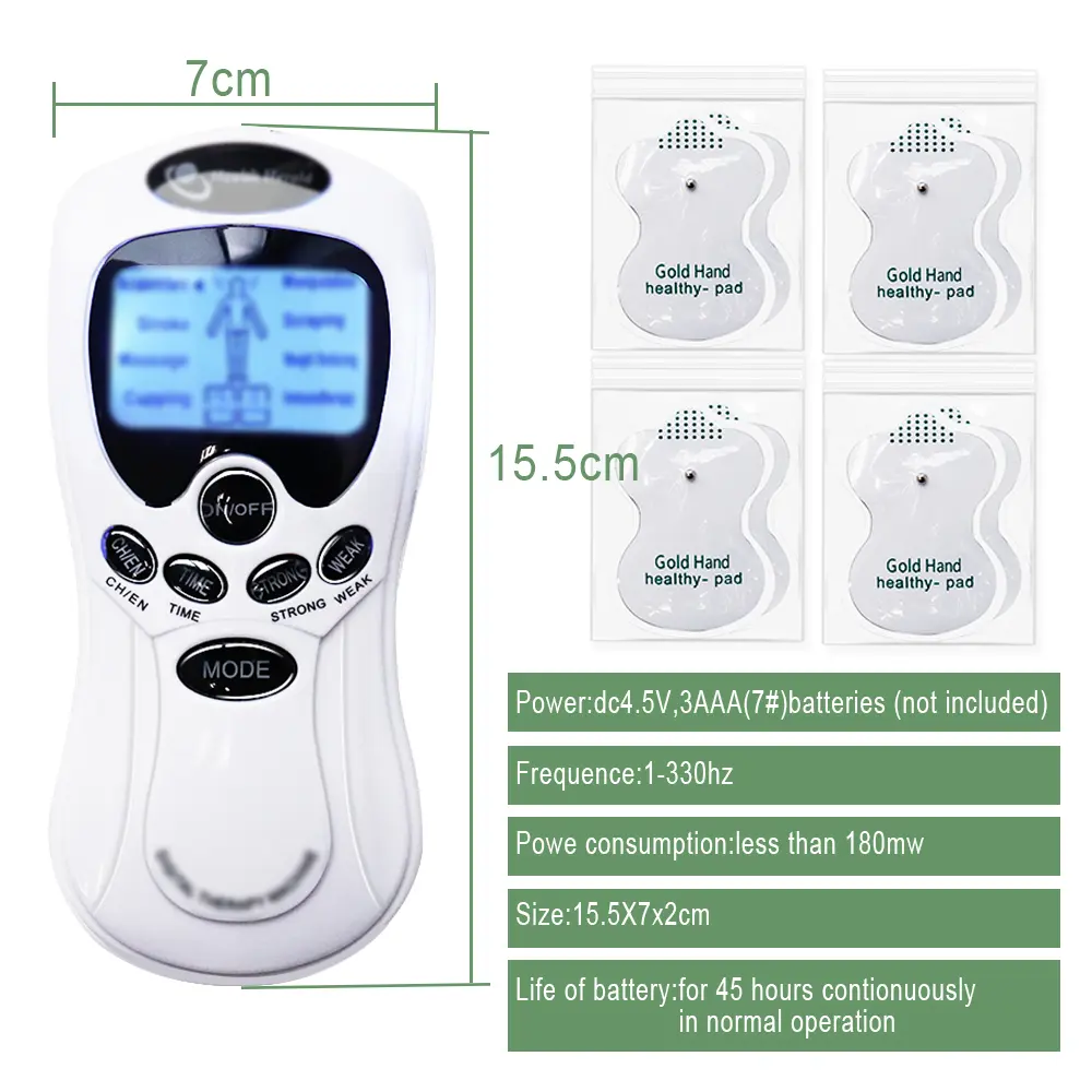 Electric Pulse Massager Tens Muscle Stimulator 8 Modes EMS Physiotherapy Machine Body Massage Pain Relief Health Care Device