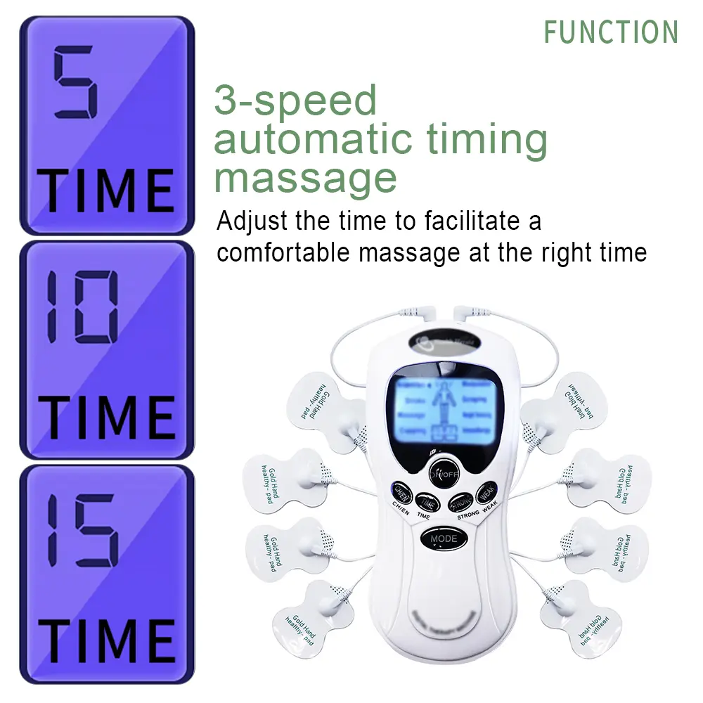 Electric Pulse Massager Tens Muscle Stimulator 8 Modes EMS Physiotherapy Machine Body Massage Pain Relief Health Care Device