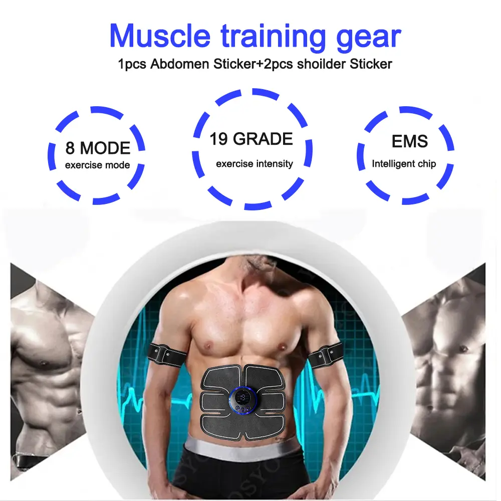 Intelligent Electric Body Massager Charging Portable Shoulder and Neck Massage Patch with 19 Gears Adjustable Levels USB Chargin