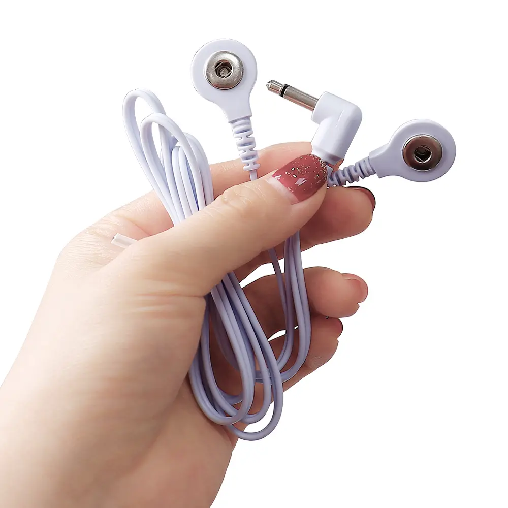 Electrode Lead Wires Cables Standard Connection Massage for TENS Unit Lead Wires Cables DC Diameter 2.5mm Therapy Replacement