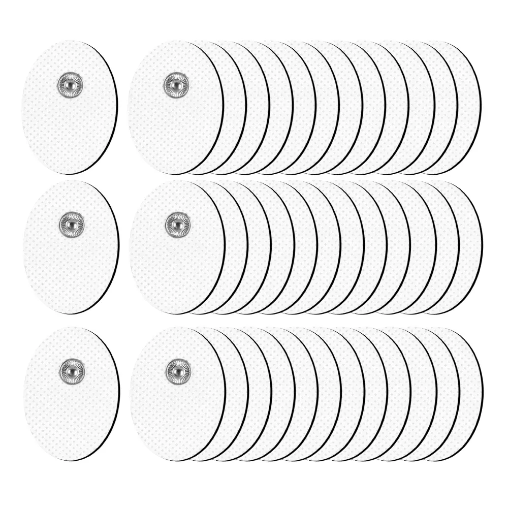 10PCS Physiotherapy Tens Machine Electrode Patches EMS Acupuncture Muscles Stimulator Pads Conductive Gel Therapeutic Reusable