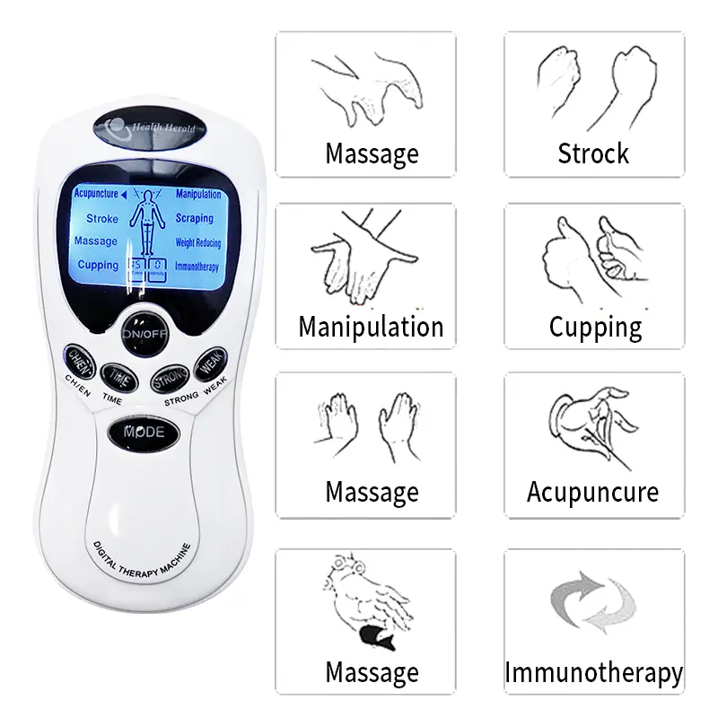 Electric Tens Unit Massager Muscle Digital Massage Electric Body LCD Display Machine Meridian Physiotherapy Digital Massage Tool
