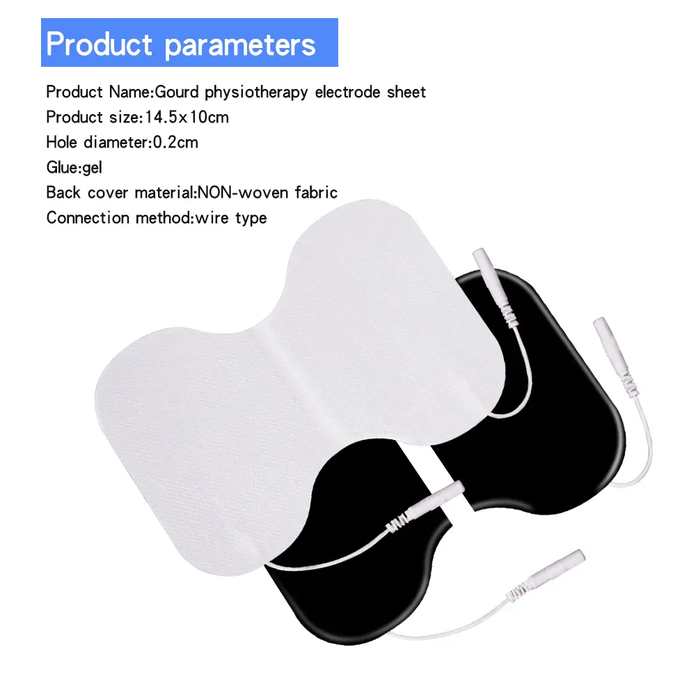 TENS Unit 2mm Plug 14.5*10cm Electrode Pad Physiotherapy Gel Patch For Back Waist Body Acupuncture Massager Muscle Stimulator