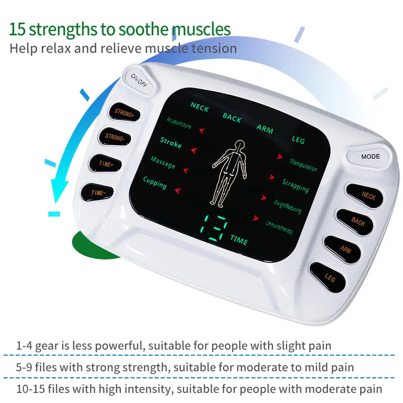 Tens Acupuncture EMS Physiotherapy Muscle Machine Stimulator Multifunctional Body Massager Low Frequency Therapy SPA Relaxation