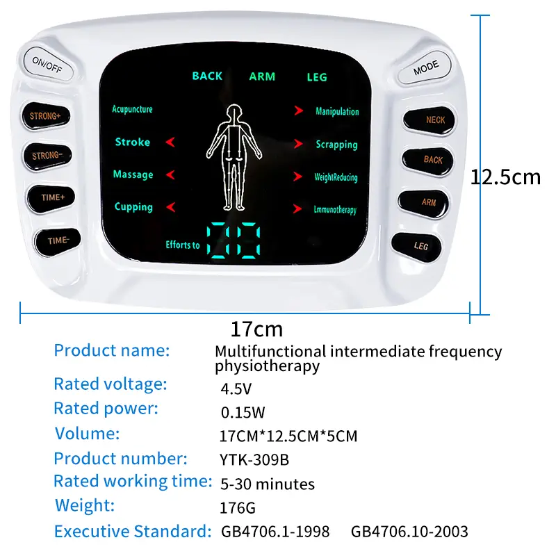 Tens Acupuncture EMS Physiotherapy Muscle Machine Stimulator Multifunctional Body Massager Low Frequency Therapy SPA Relaxation