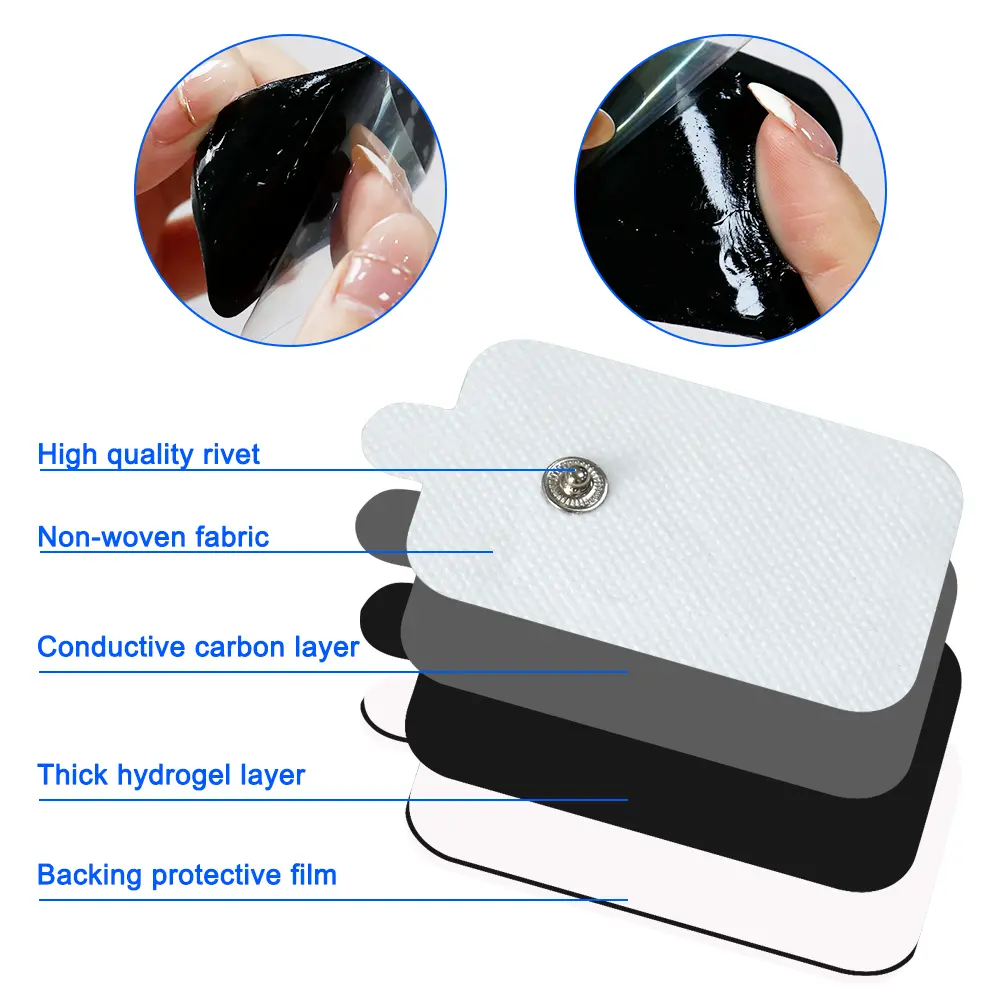 Electrostimulation Electrode Patch TENS Self Adhesive Pulse Gel Sticker EMS Muscle Stimulator Acupuncture Massager Replacement