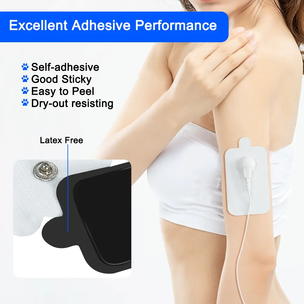 Electrostimulation Electrode Patch TENS Self Adhesive Pulse Gel Sticker EMS Muscle Stimulator Acupuncture Massager Replacement