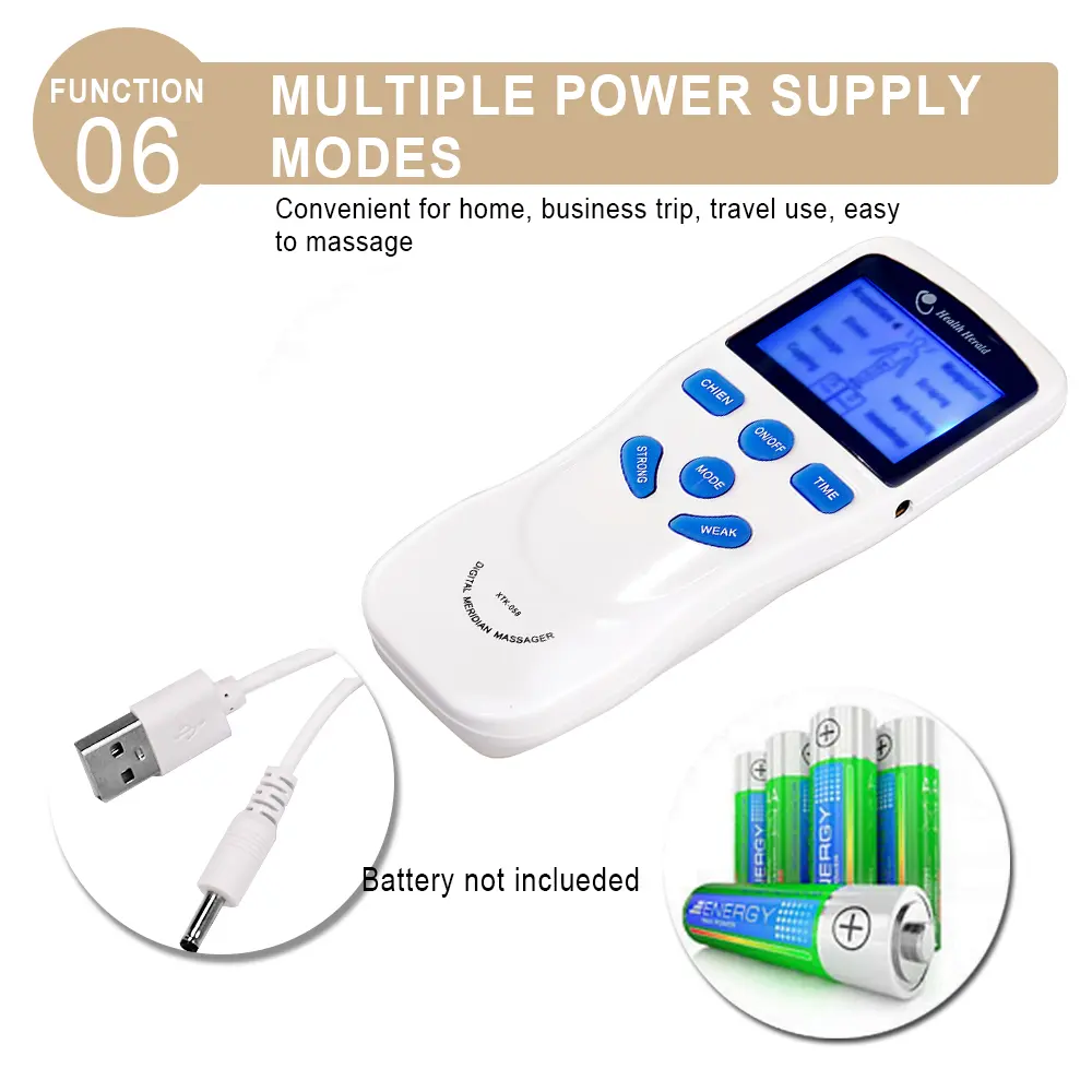 TENS Massager Electrostimulator 15 Levels EMS Nerve Muscle Stimulator Acupuncture Low Frequency Myostimulation Apparatus Tool