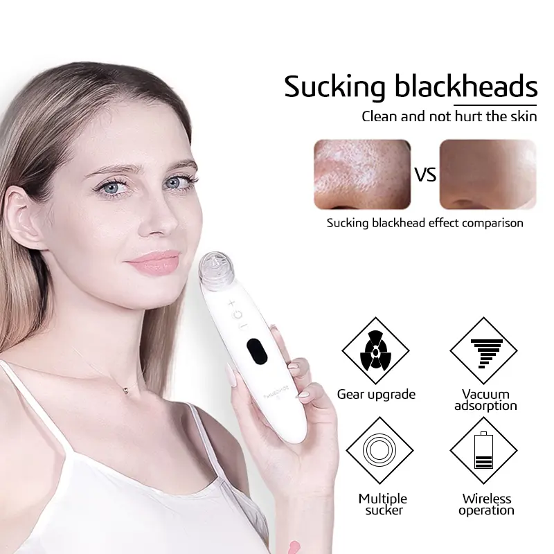 Diamond Microcrystal Facial Pore Cleaner Blackhead Remover Suction Vacuum Acne Remover LED Screen Display Facial Cleaner Machine