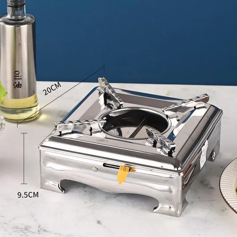Household Solid Liquid Small Fire Boiler Portable Thick Stainless Steel Alcohol Stove Grill Portable Grill Dormitory