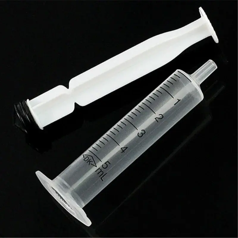 10x Disposable Plastic 5ml Syringes Without Needles for Laboratory Nutrition Measurement Small Pet Food Feeder (Without Needle)