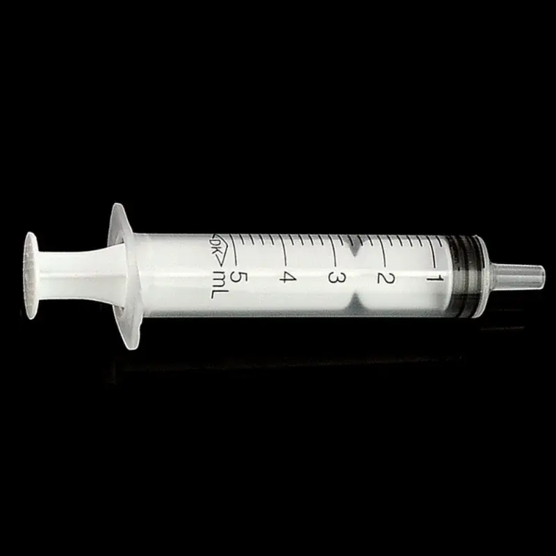 10x Disposable Plastic 5ml Syringes Without Needles for Laboratory Nutrition Measurement Small Pet Food Feeder (Without Needle)
