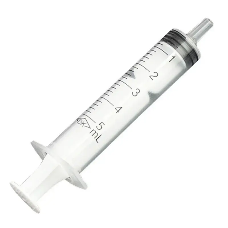 10x Disposable Plastic 5ml Syringes Without Needles for Laboratory Nutrition Measurement Small Pet Food Feeder (Without Needle)