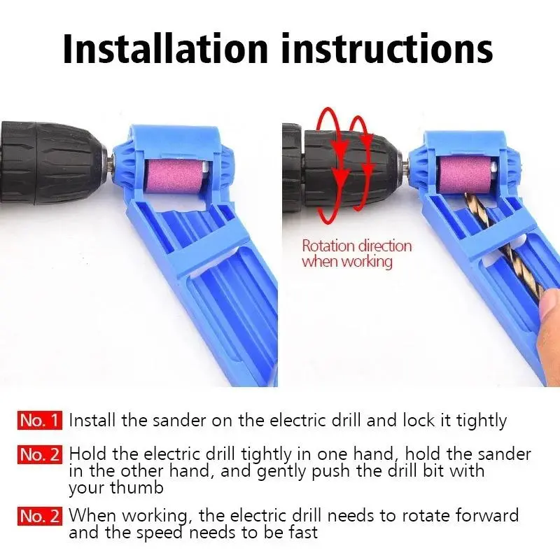 New Drill Bit Sharpener 2-12.5mm Portable Corundum Grinding Wheel Drill Sharpener Grinder Drill Bit Powered Tool Part Home Tool
