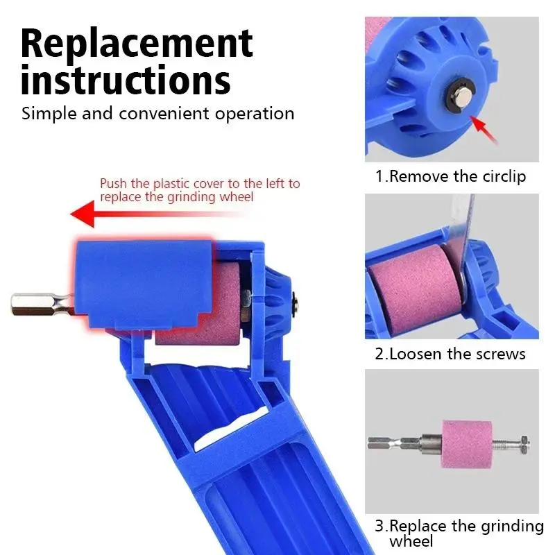 New Drill Bit Sharpener 2-12.5mm Portable Corundum Grinding Wheel Drill Sharpener Grinder Drill Bit Powered Tool Part Home Tool