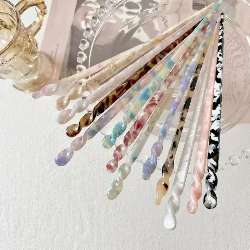 Fashion Chinese Hairpin Retro Acetate Chopsticks Women Hairpin Wedding Jewelry Girl Beauty Modeling Accessories