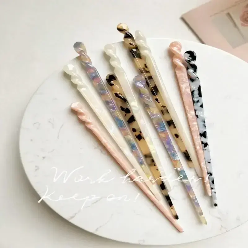 Fashion Chinese Hairpin Retro Acetate Chopsticks Women Hairpin Wedding Jewelry Girl Beauty Modeling Accessories