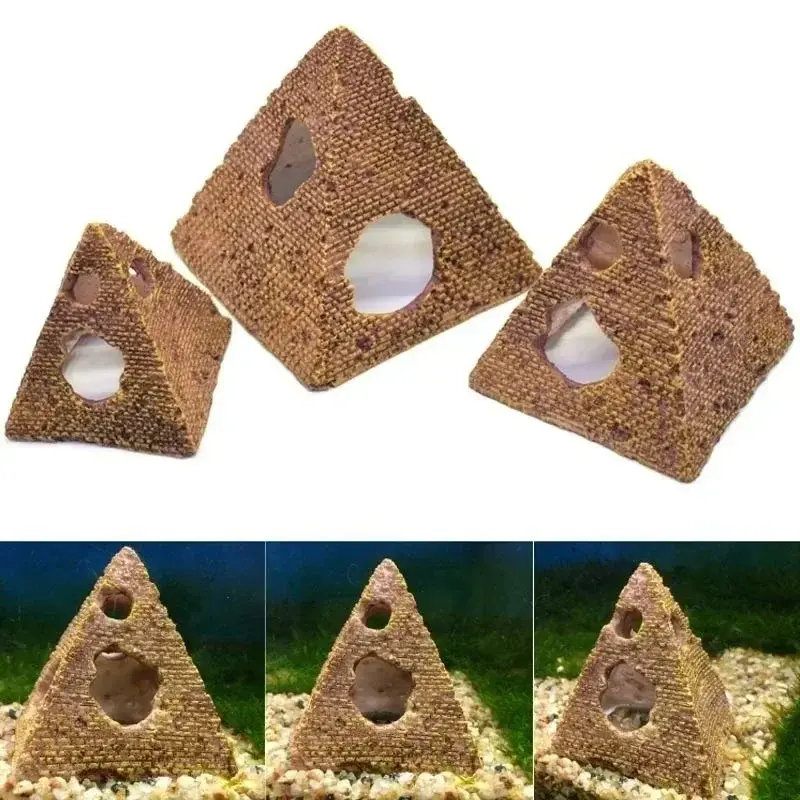 Simulation Pyramid Aquarium Decoration Landscaping Shrimp Fish Habitat Fish Tank Decoration Egyptian Decoration