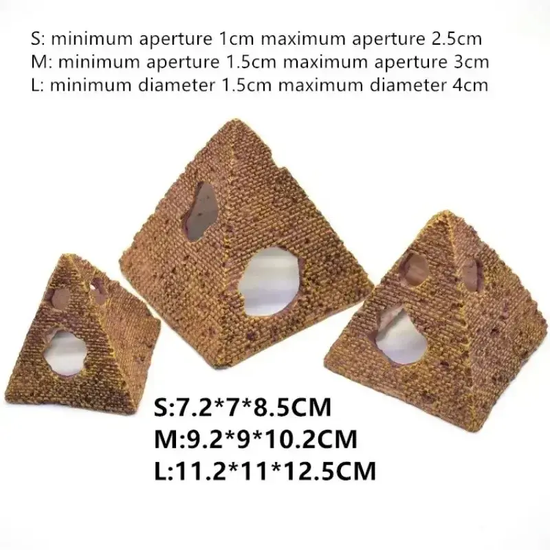 Simulation Pyramid Aquarium Decoration Landscaping Shrimp Fish Habitat Fish Tank Decoration Egyptian Decoration