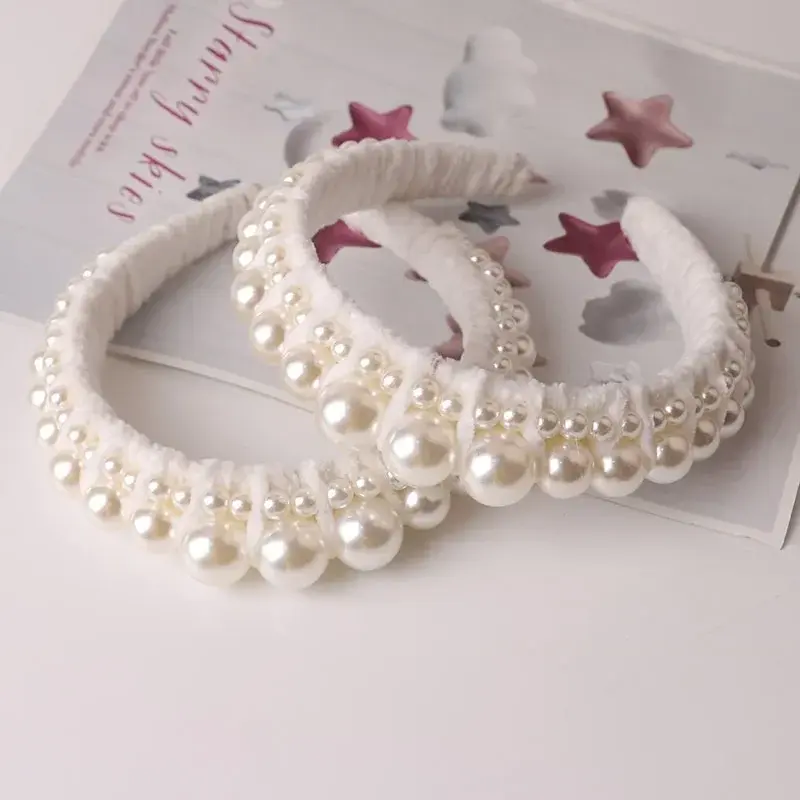 New Fashion Retro Pearl Headbands Exquisite Hair Accessories Lady Hands Girl's Hair Accessories Elegant Temperament famale Gift