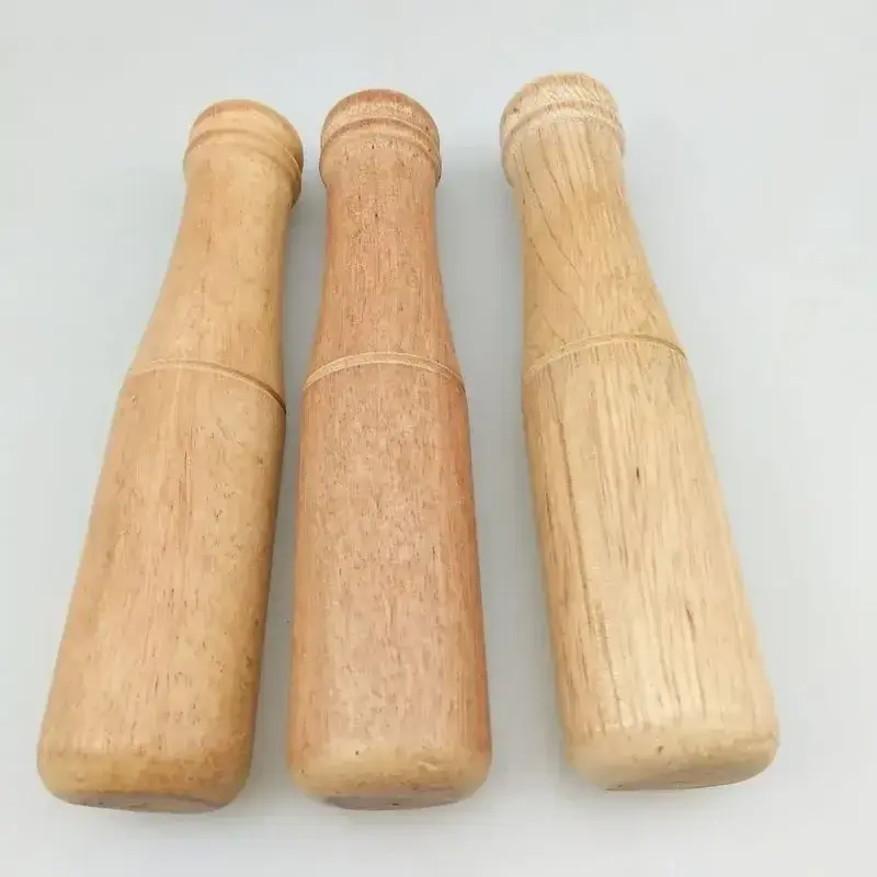 Grinder Set Handheld Seasoning Grinding Stick Kitchen Mortar and Pestle Tool Set Wooden Garlic Handle Garlic Mash Mortar(Random)