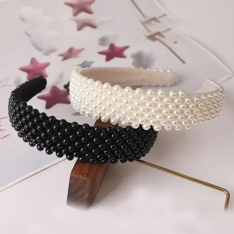 New Fashion Retro Pearl Headbands Exquisite Hair Accessories Lady Hands Girl's Hair Accessories Elegant Temperament famale Gift