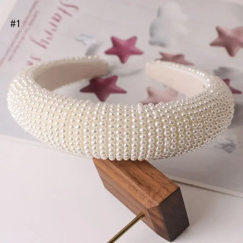 New Fashion Retro Pearl Headbands Exquisite Hair Accessories Lady Hands Girl's Hair Accessories Elegant Temperament famale Gift