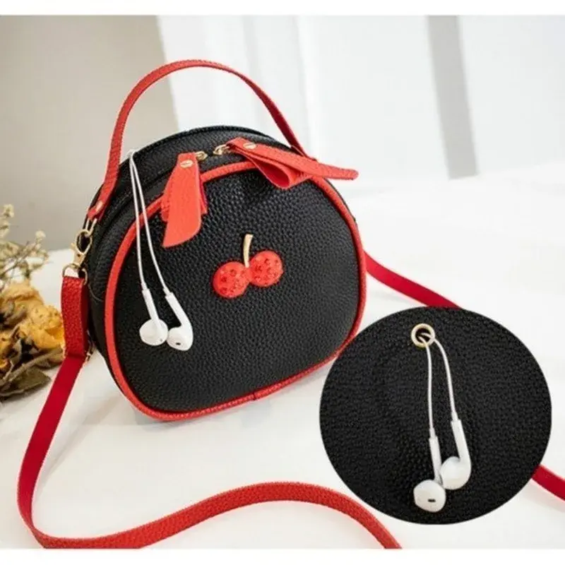 Creative Design Lovely Friut Pattern Small Backpack 2025 New Women One-shoulder Mobile Phone Make Up Bag Fashion Lady Handbag