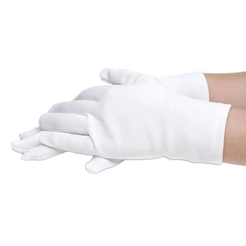 Hot Sale Kids Gloves White Short Satin New Concise Design Bride Wedding Flower Boy Glove Suitable Children Hold Flower Use Glove