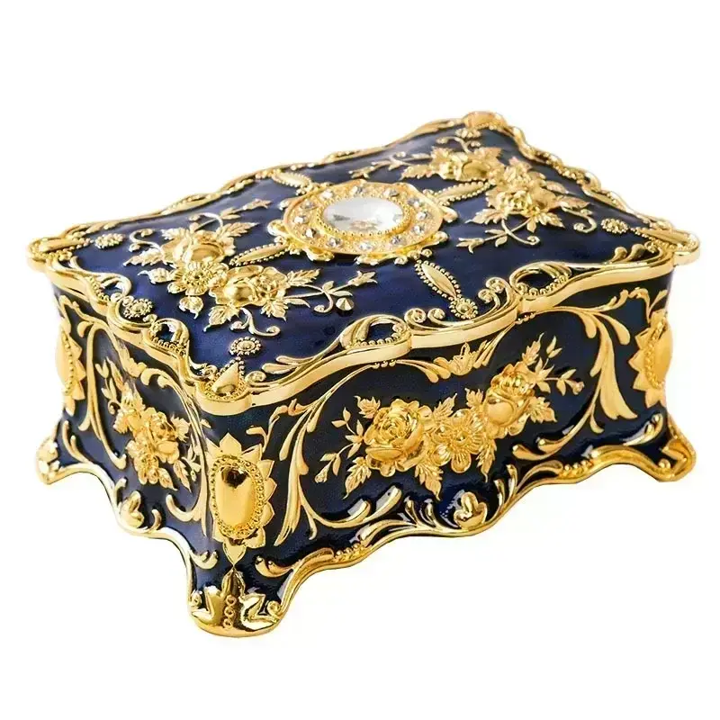 Luxury Jewelry Box Exquisite Diamond-studded Give Friend Brithday Gift Suitable Ring Earring Necklace Storage Box Home Decorate