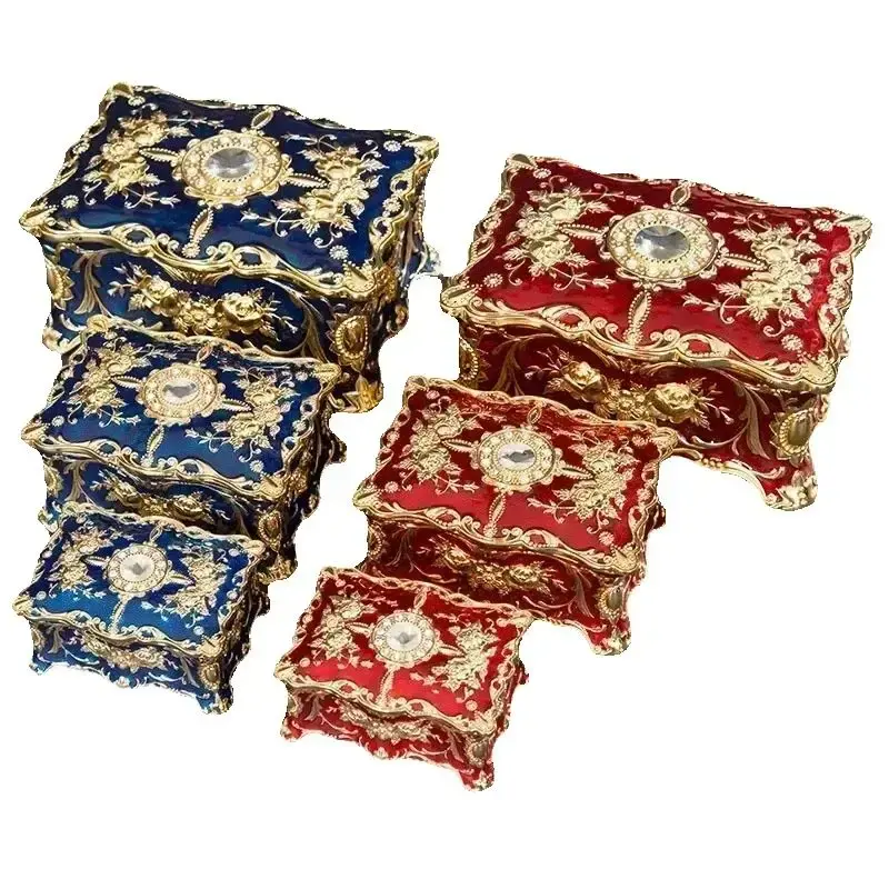 Luxury Jewelry Box Exquisite Diamond-studded Give Friend Brithday Gift Suitable Ring Earring Necklace Storage Box Home Decorate