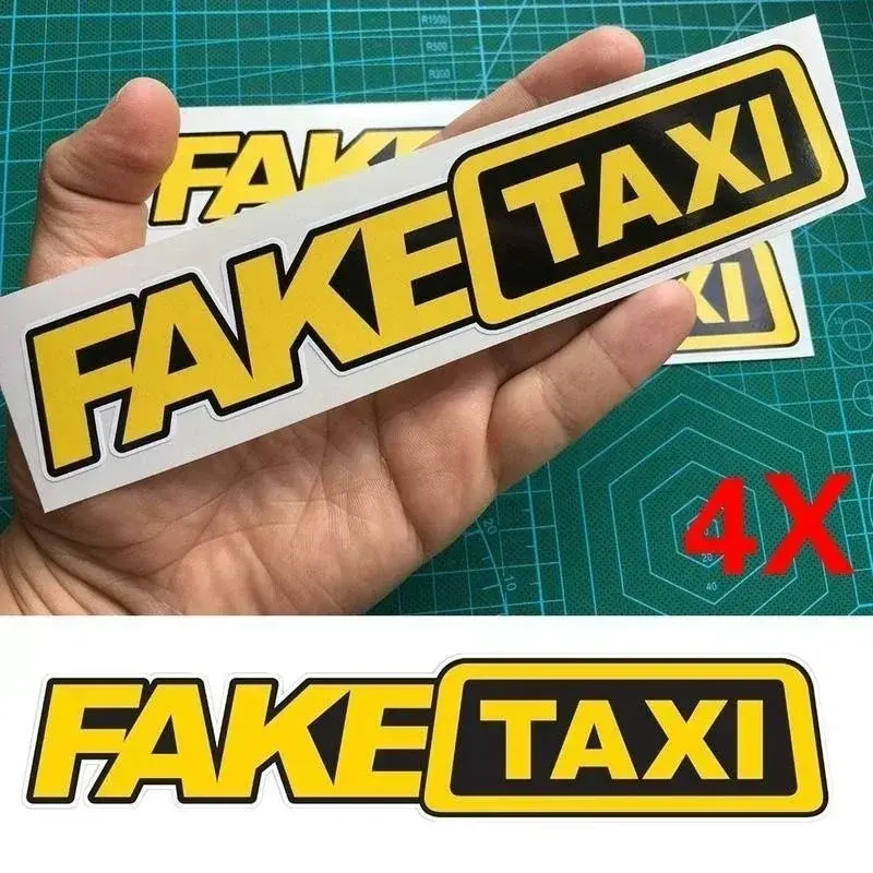 1 Pack of Fake Taxi Stickers Vinyl Decals Car Window Drift Funny Stickers