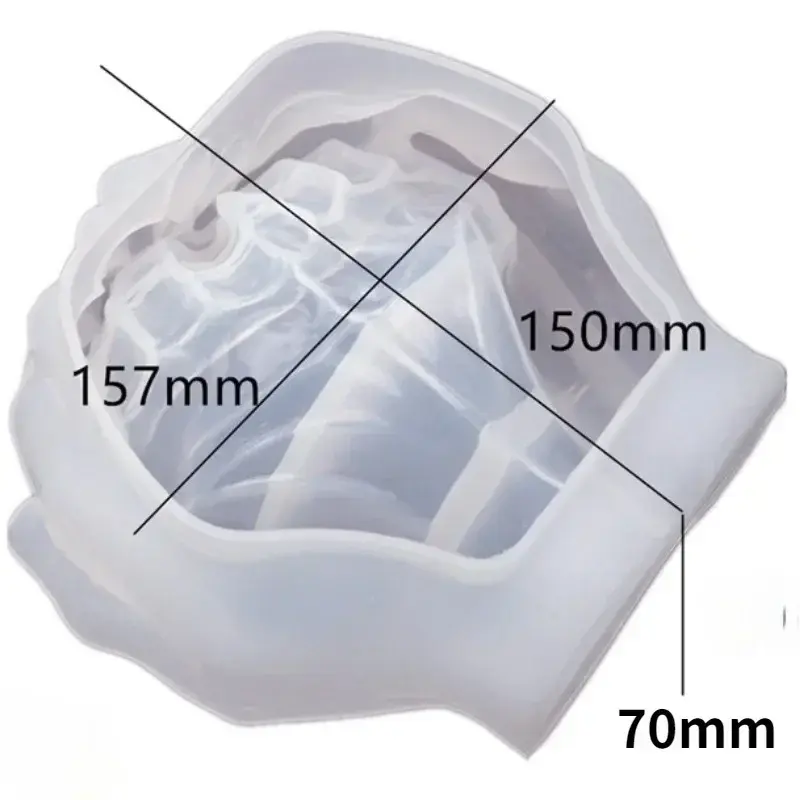 DIY Ashtray Epoxy Crystal Resin Silicone Mold Two-handed Model Hand Plate Ashtray Mirror Epoxy Silicone Mold