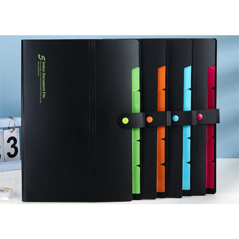 A4 Plastic Envelopes Multi-layer Office Desk Practical Folder Bag Multifunctional Business Storage File Bag Office Supplies