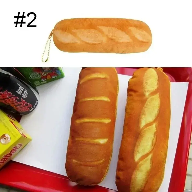 Fuuny Bread Shape Pencil Case Lovely Creative Pen Bag Design Kids Individual Brithday Gifts School Student Stationery Supplies