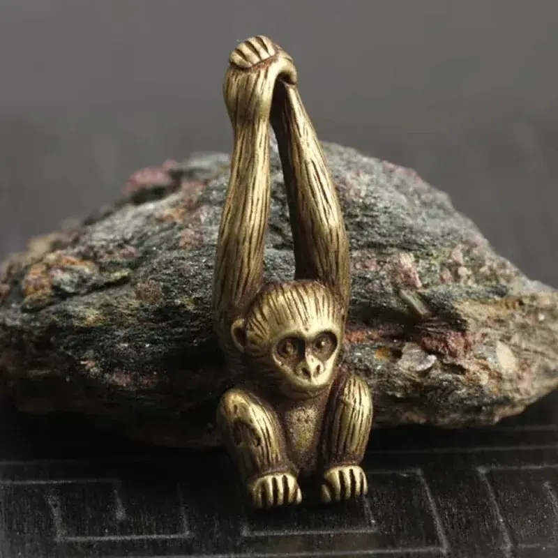 Brass Monkey Figurine Animal Statue Ornament Home Office Desk Decor Brass Monkey Figurine Animal Statue Ornament Home Decorative