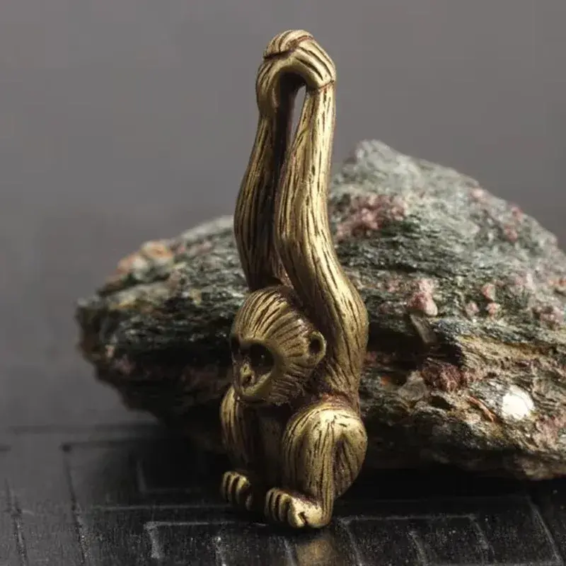 Brass Monkey Figurine Animal Statue Ornament Home Office Desk Decor Brass Monkey Figurine Animal Statue Ornament Home Decorative