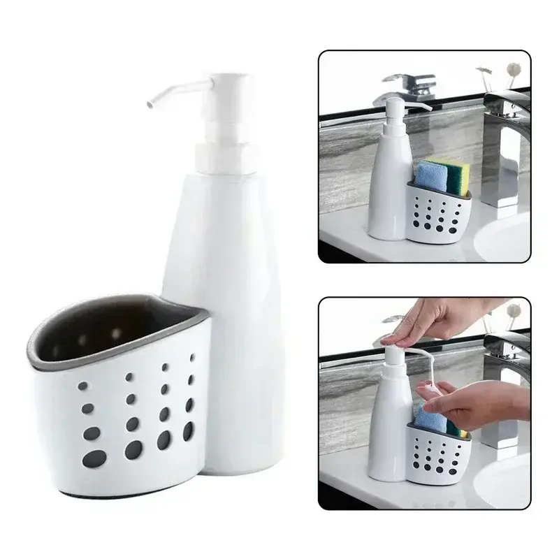 1PCS Concise White Separately Bottled Suitable Lotion Shower Gel Storage Bottle Storage Bath Towel Rack Home Bathroom Supplies