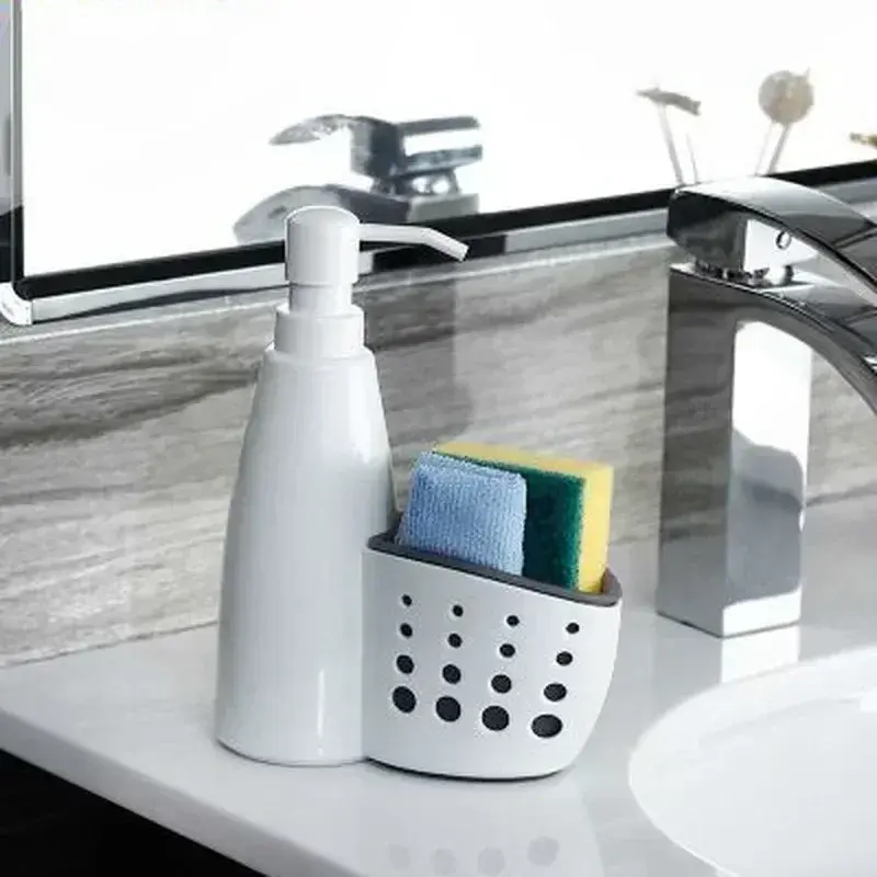 1PCS Concise White Separately Bottled Suitable Lotion Shower Gel Storage Bottle Storage Bath Towel Rack Home Bathroom Supplies