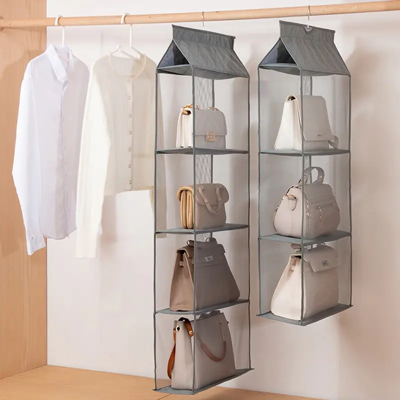 4-Dimensional Handbag Hanging Organizer Hanging Wardrobe Organizer Storage Hanging Bag Handbag Organizer for Closet Storage Bag