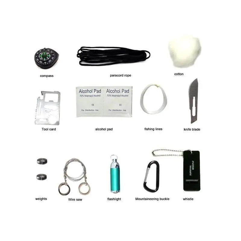 New 29 In 1 Professional Survival Kit Outdoor Travel Hike Field Camp Kit Emergency Portable Multifunctional Safe First Aid Tool
