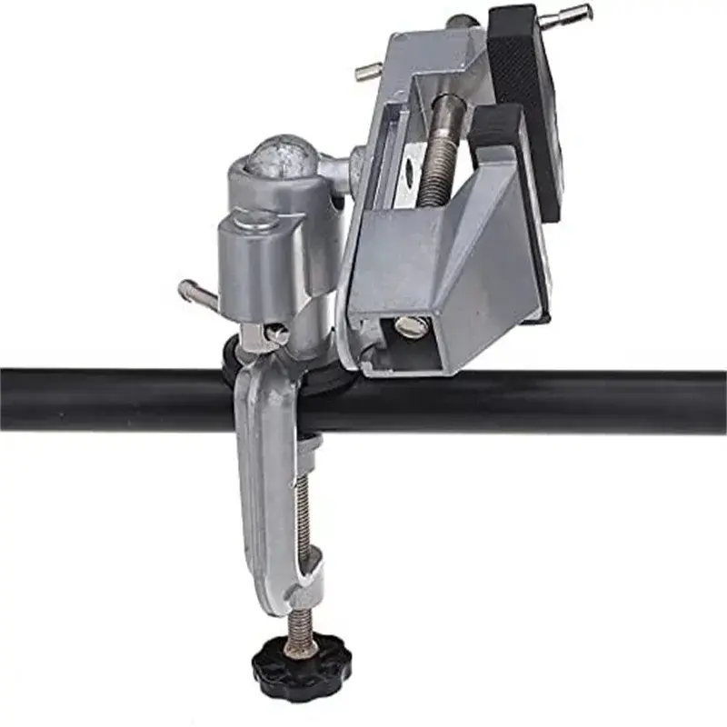 For Universal Woodworking Drilling M Table Screwdriver with 360° Swivel Head 7/6 Cm Bench Clamp with Rubberized Jaws