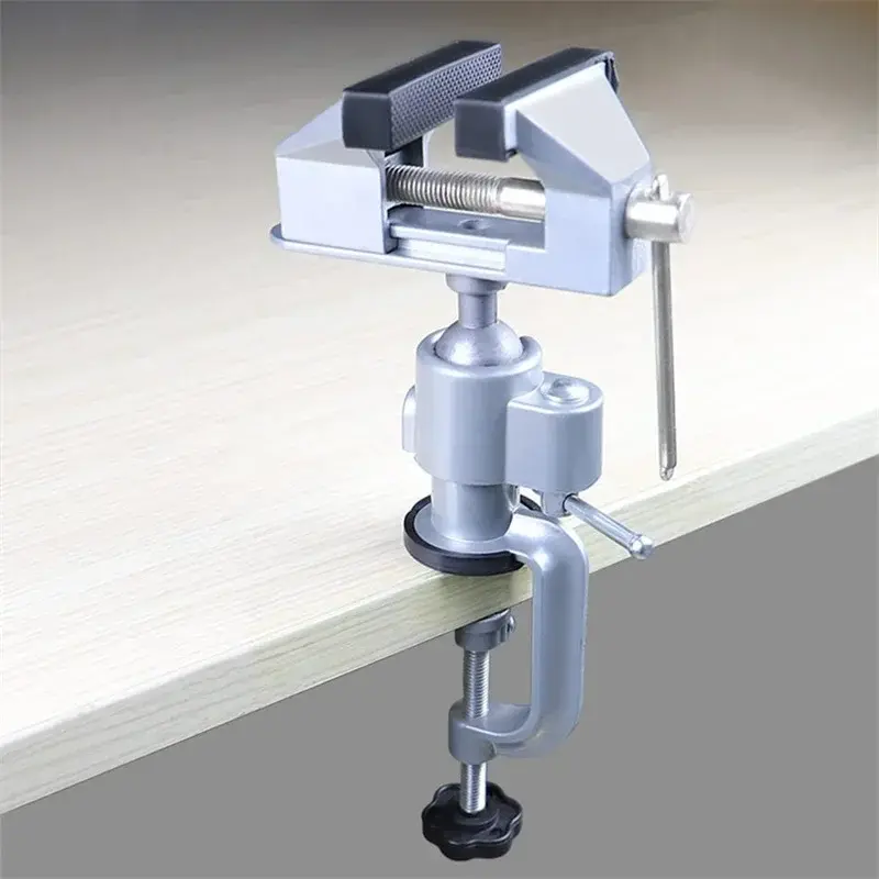 For Universal Woodworking Drilling M Table Screwdriver with 360° Swivel Head 7/6 Cm Bench Clamp with Rubberized Jaws