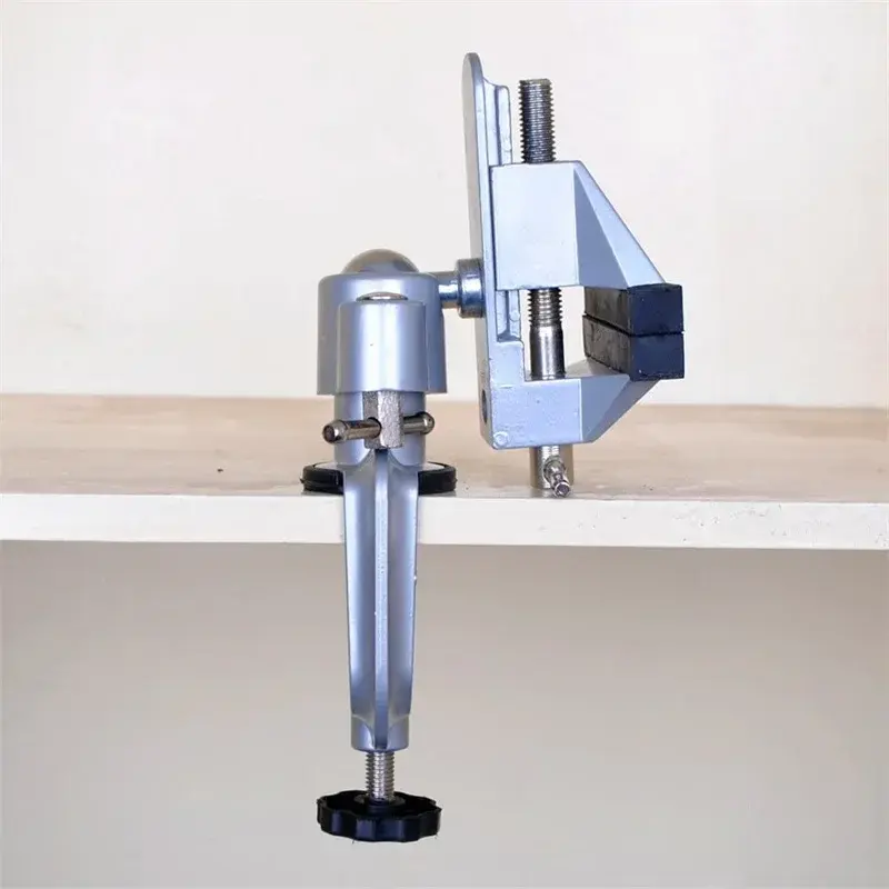 For Universal Woodworking Drilling M Table Screwdriver with 360° Swivel Head 7/6 Cm Bench Clamp with Rubberized Jaws